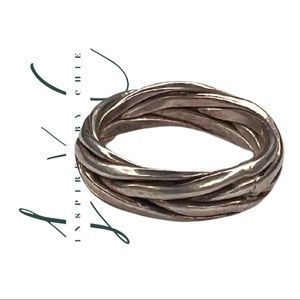 Vintage Hand-Forged Braided Sterling Silver Ring